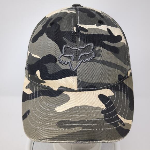 Fox Fitted Baseball Hat Multicolor Camo XL Embroidered Logo Flexfit - Picture 2 of 9